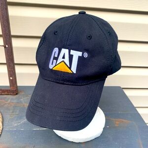 CAT equipment Black Hat Cap Adjustable OS Cotton vented